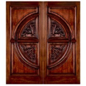 Double Entry W Inlaid Mahogany Wood