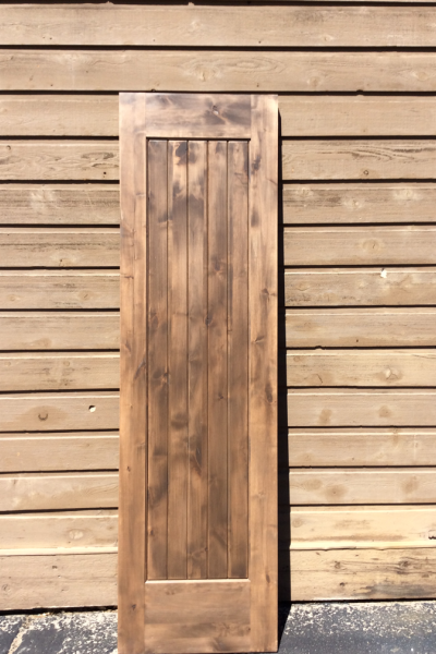 1-Panel Square Knotty Alder Door